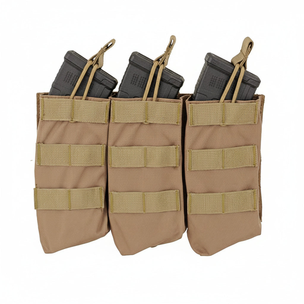 AK47 Open Top Triple Mag Pouch - Coyote - Paintball Buddy