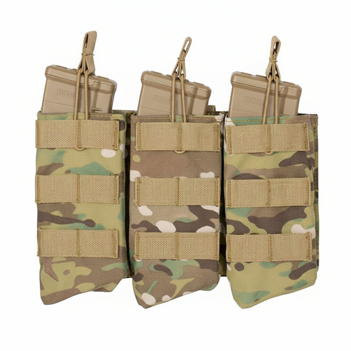 AK47 Open Top Triple Mag Pouch - Multicam - Paintball Buddy