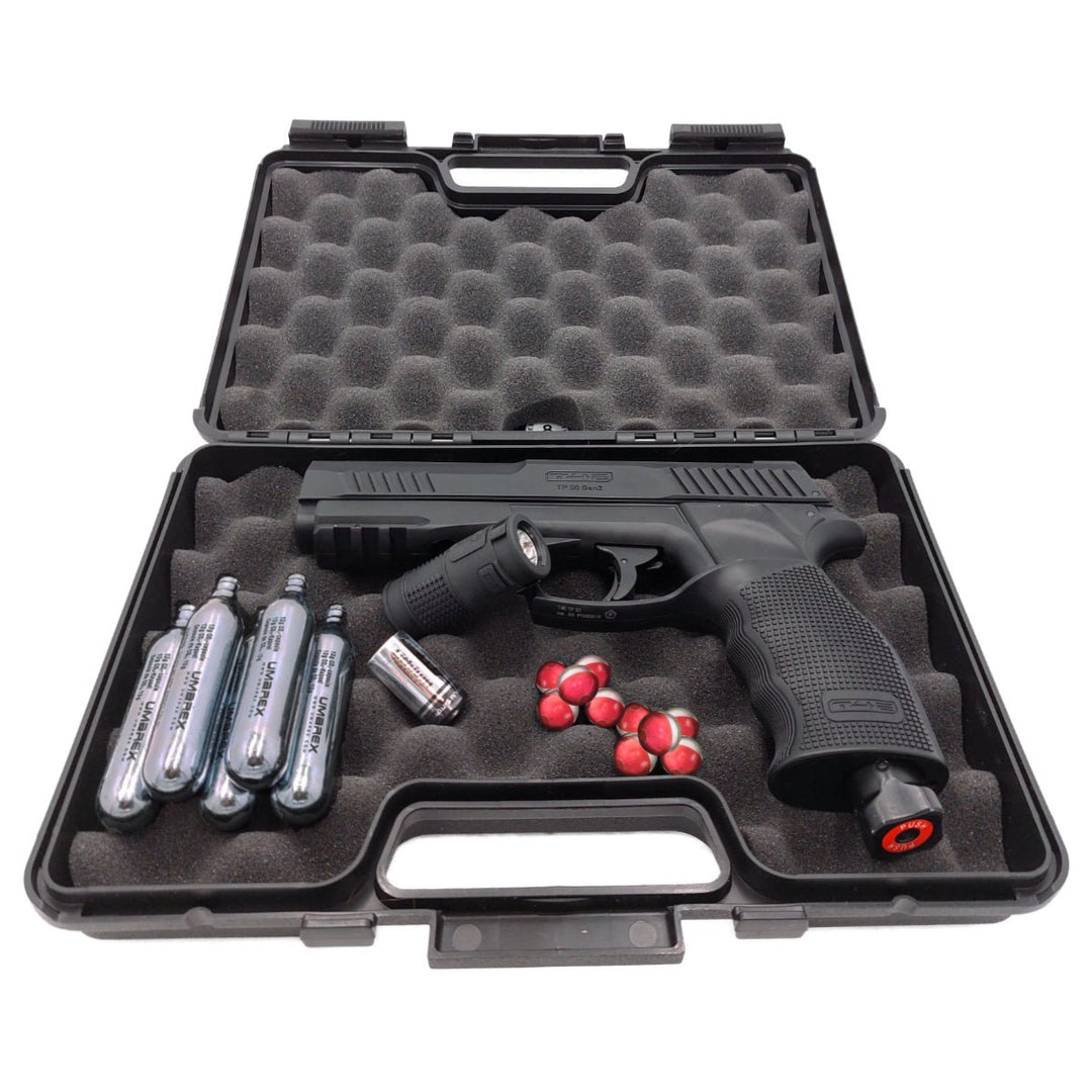 All inklusiv Home Defense Set Pistole Pepperballs - Schwarz - Paintball Buddy