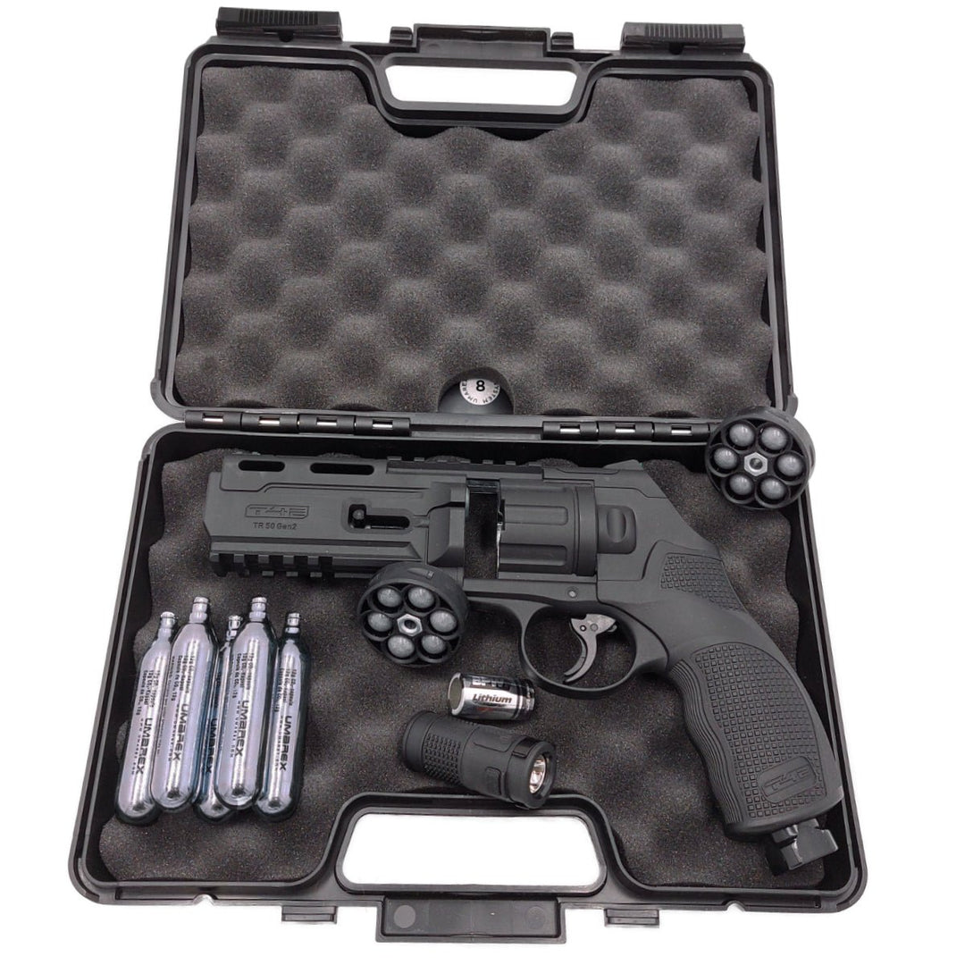 All inklusiv Home Defense Set Revolver Polyballs - Schwarz - Paintball Buddy