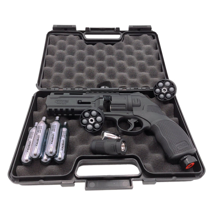 All inklusiv Home Defense Set Revolver Polyballs - Schwarz - Paintball Buddy