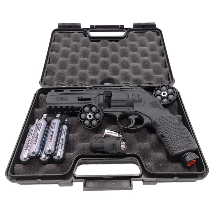 All inklusiv Home Defense Set Revolver Rubber - Stahl - Schwarz - Paintball Buddy
