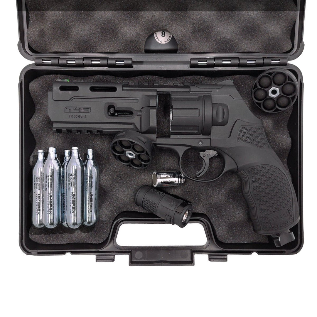 All inklusiv Home Defense Set Revolver Rubberballs - Schwarz - Paintball Buddy