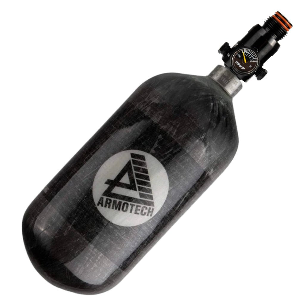Armotech Supralite HP System 300 Bar 1,1L + PowAir MaxReg 300 Bar Regulator - Paintball Buddy