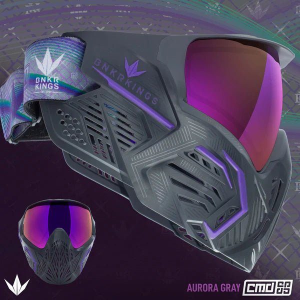Bunkerkings CMD Command Paintball Maske - Aurora Gray - Paintball Buddy