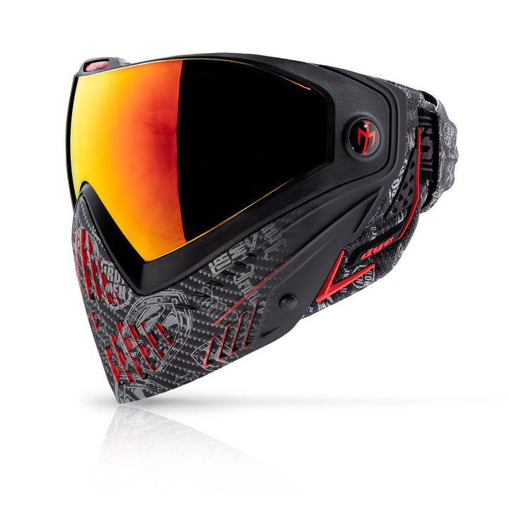 DYE i5 IM Shields Thermal Paintball Maske - Schwarz Rot - Paintball Buddy