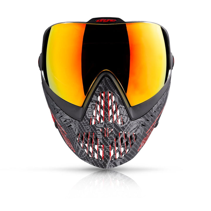 DYE i5 IM Shields Thermal Paintball Maske - Schwarz Rot - Paintball Buddy