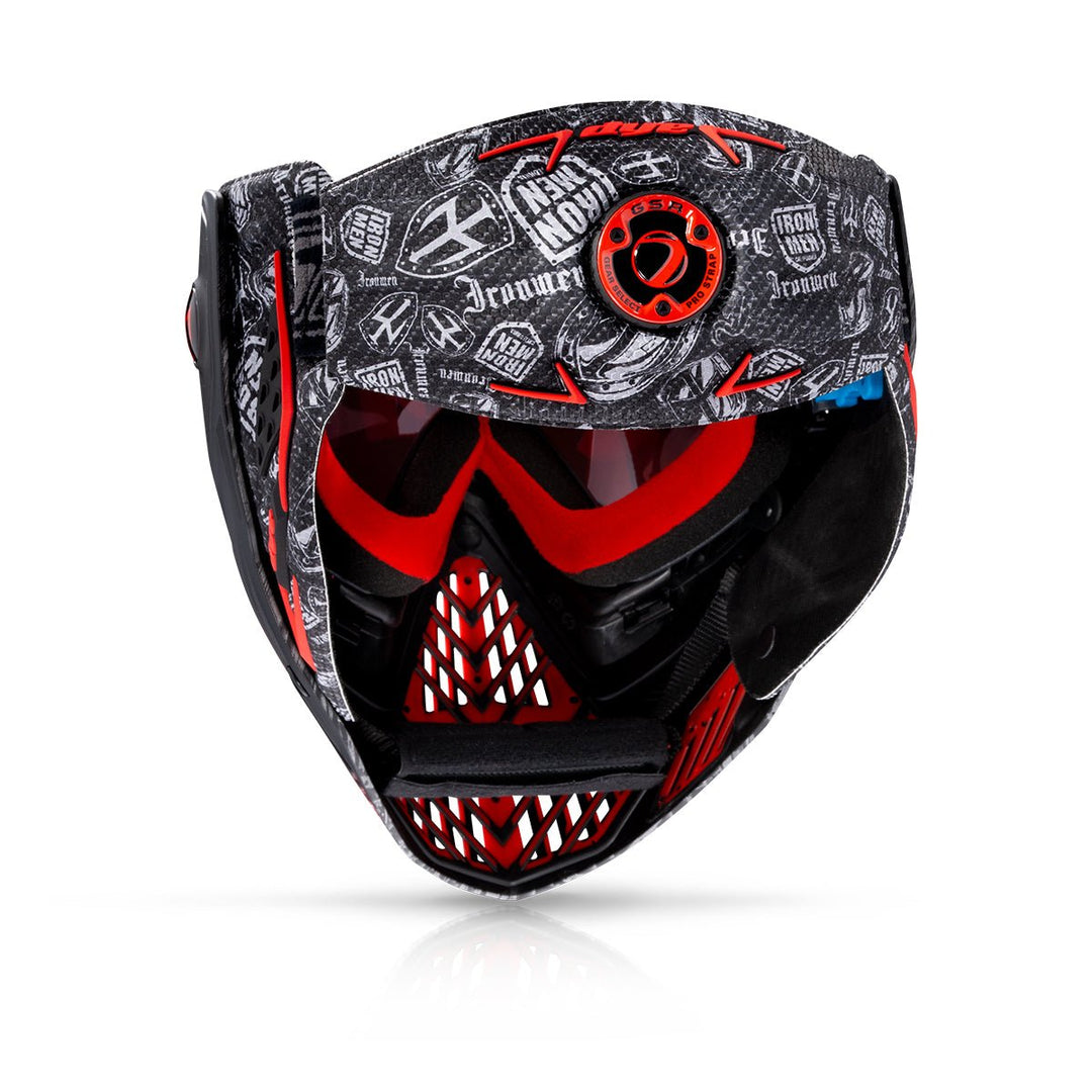 DYE i5 IM Shields Thermal Paintball Maske - Schwarz Rot - Paintball Buddy