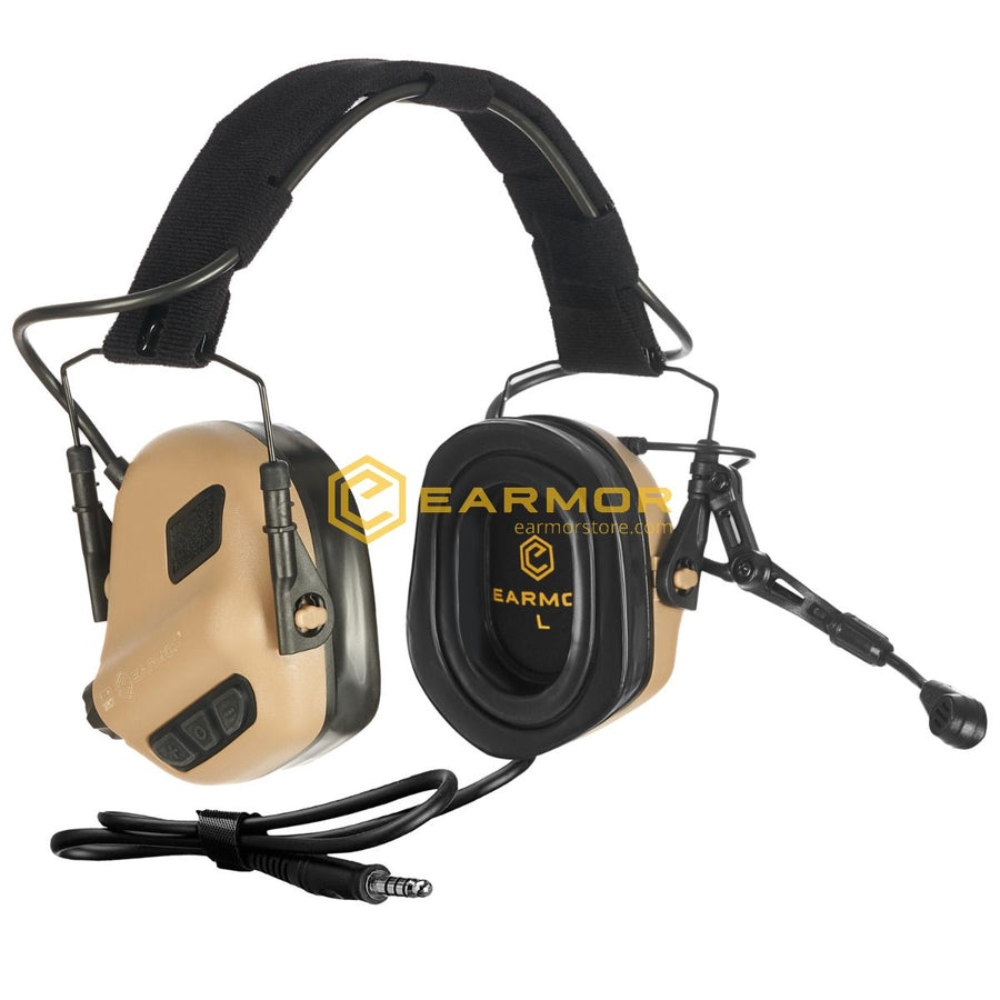 Earmor M32 Plus aktives Tactical Headset - Tan - Paintball Buddy