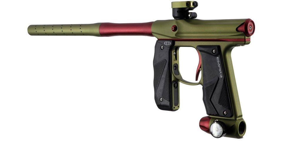 Empire Mini GS E - Pneumatischer Paintball Markierer - Dust Oliv Rot - Paintball Buddy