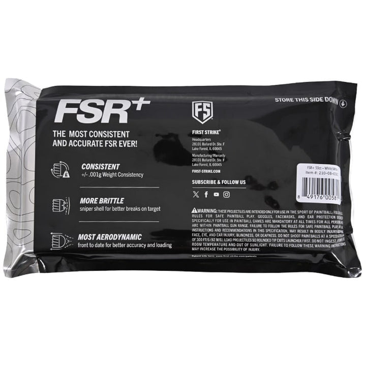 First Strike Rounds FSR+ cal.68 Paintballs - White White - Paintball Buddy