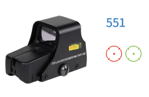 Holo Sight Visier 551 grün/rot Punkt 87 mm - Schwarz - Paintball Buddy