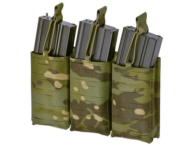 Laser - Cut Panel mit 3 AR15 Magazintaschen - Multicam Tropic - Paintball Buddy