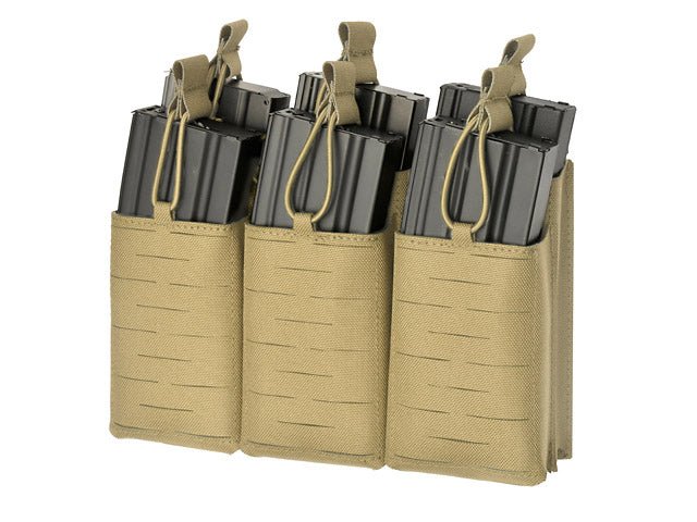 Laser - Cut Panel mit 6 AR15/AK Magazintaschen - Coyote - Paintball Buddy