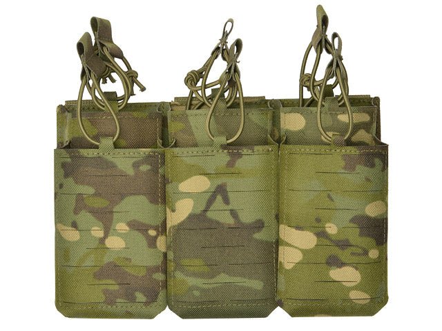 Laser - Cut Panel mit 6 AR15/AK Magazintaschen - Multicam Tropic - Paintball Buddy