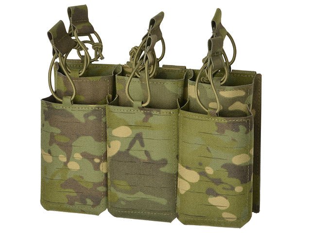 Laser - Cut Panel mit 6 AR15/AK Magazintaschen - Multicam Tropic - Paintball Buddy