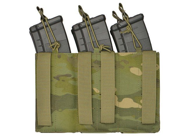 Laser - Cut Panel mit 6 AR15/AK Magazintaschen - Multicam Tropic - Paintball Buddy