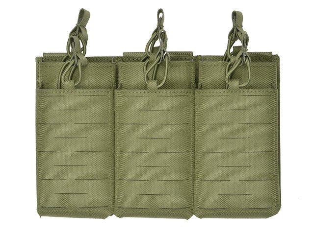 Laser - Cut Panel mit 6 AR15/AK Magazintaschen - Olive - Paintball Buddy