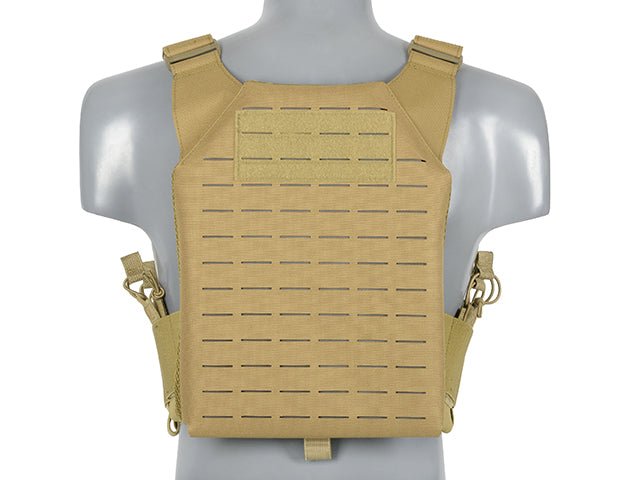 Laser - Cut Recon Plate Carrier inkl AR15 AK Mag Pouches - Coyote - Paintball Buddy