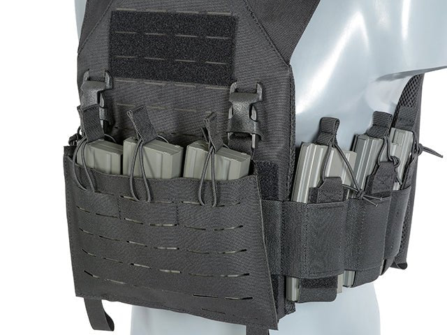Laser - Cut Recon Plate Carrier inkl AR15 AK Mag Pouches - Schwarz - Paintball Buddy