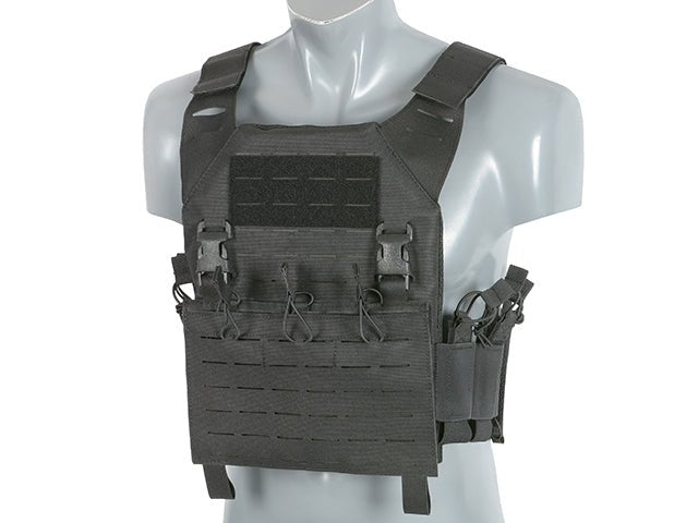 Laser - Cut Recon Plate Carrier inkl AR15 AK Mag Pouches - Schwarz - Paintball Buddy