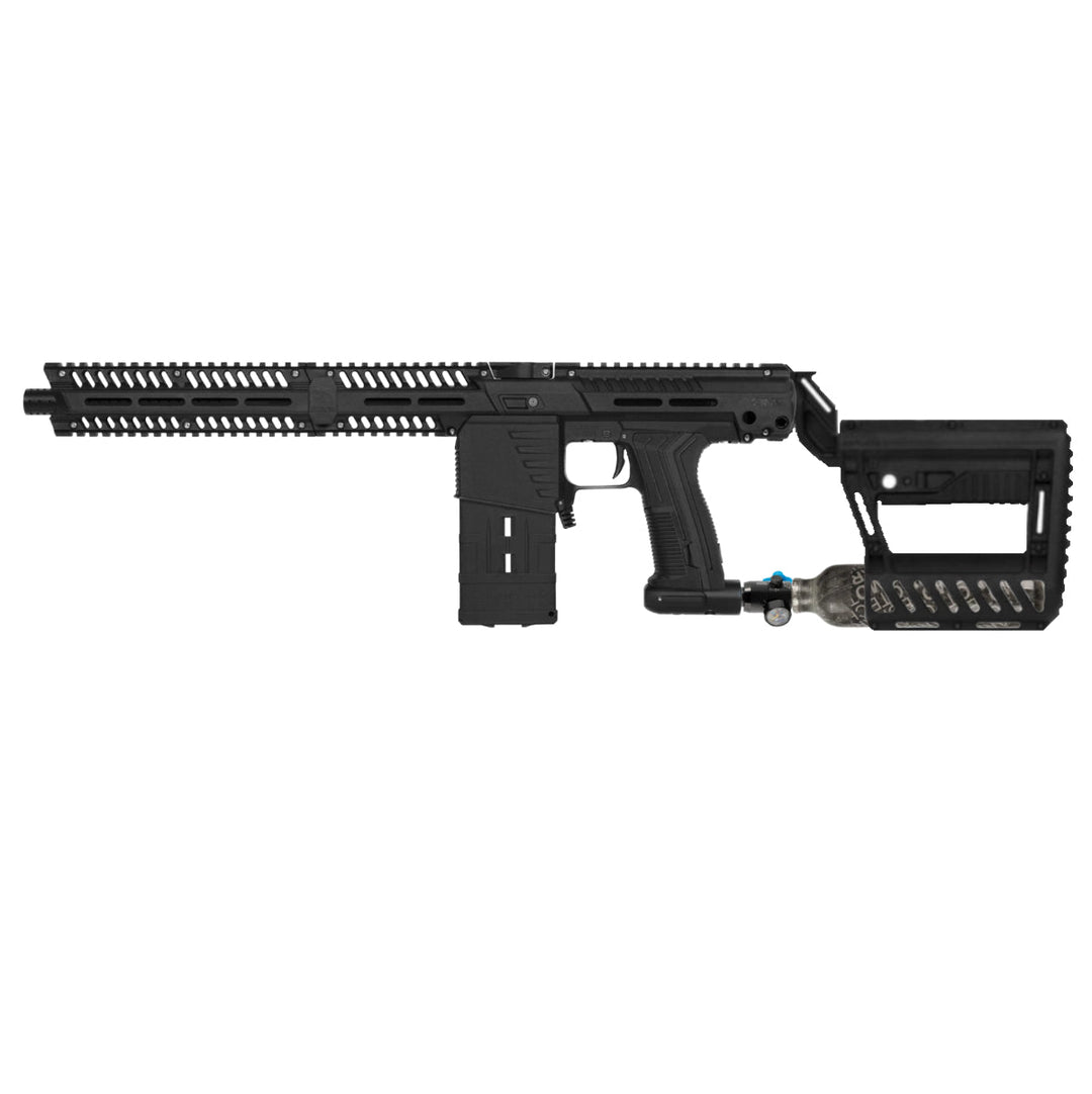Planet Eclipse EMF100 Gen.3 Paintball Markierer cal.68 Sparpaket inkl. PWR Stock, CF20 Pro Mag, 0,2I HP System - Schwarz - Paintball Buddy
