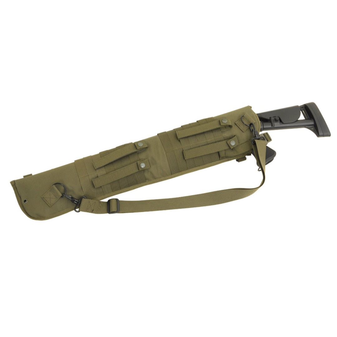 Rückenholster für Schrotflinten mit MOLLE - Befestigung - Oliv - Paintball Buddy