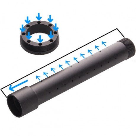 Schalldämpfer für Hammerhead & Rap4 Läufe mit 22mm Gewinde - Paintball Buddy