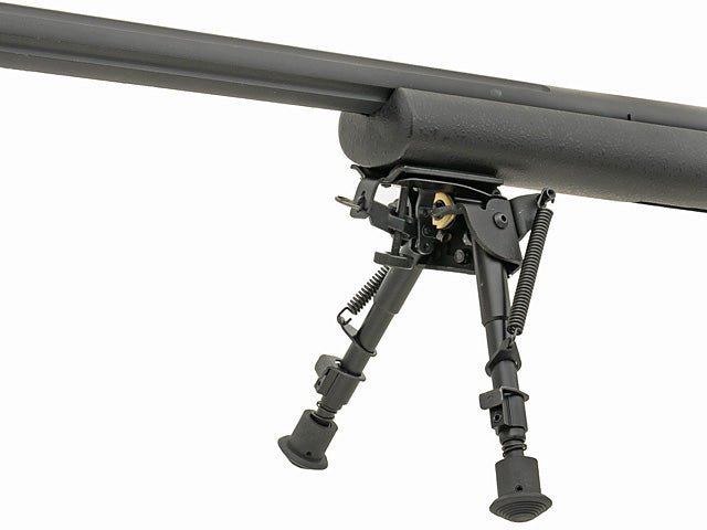 Verstellbares 6 - stufiges Zweibein mit Ris - mount - Adapter - Schwarz - Paintball Buddy